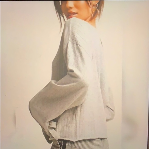 grey Sweater with sleeve ties - Picture 2 of 6